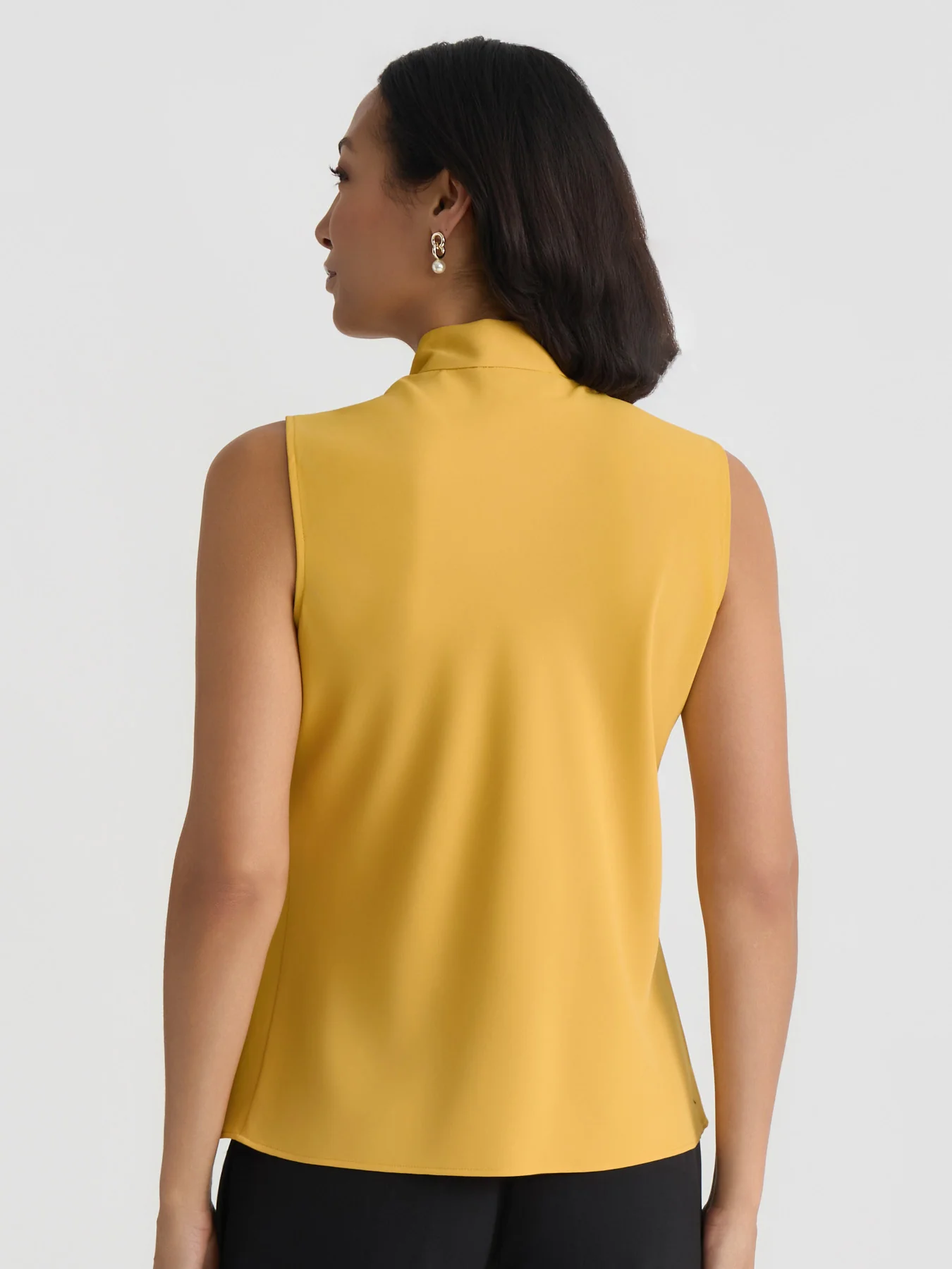 Tie Neck Sleeveless Blouse - Image 2
