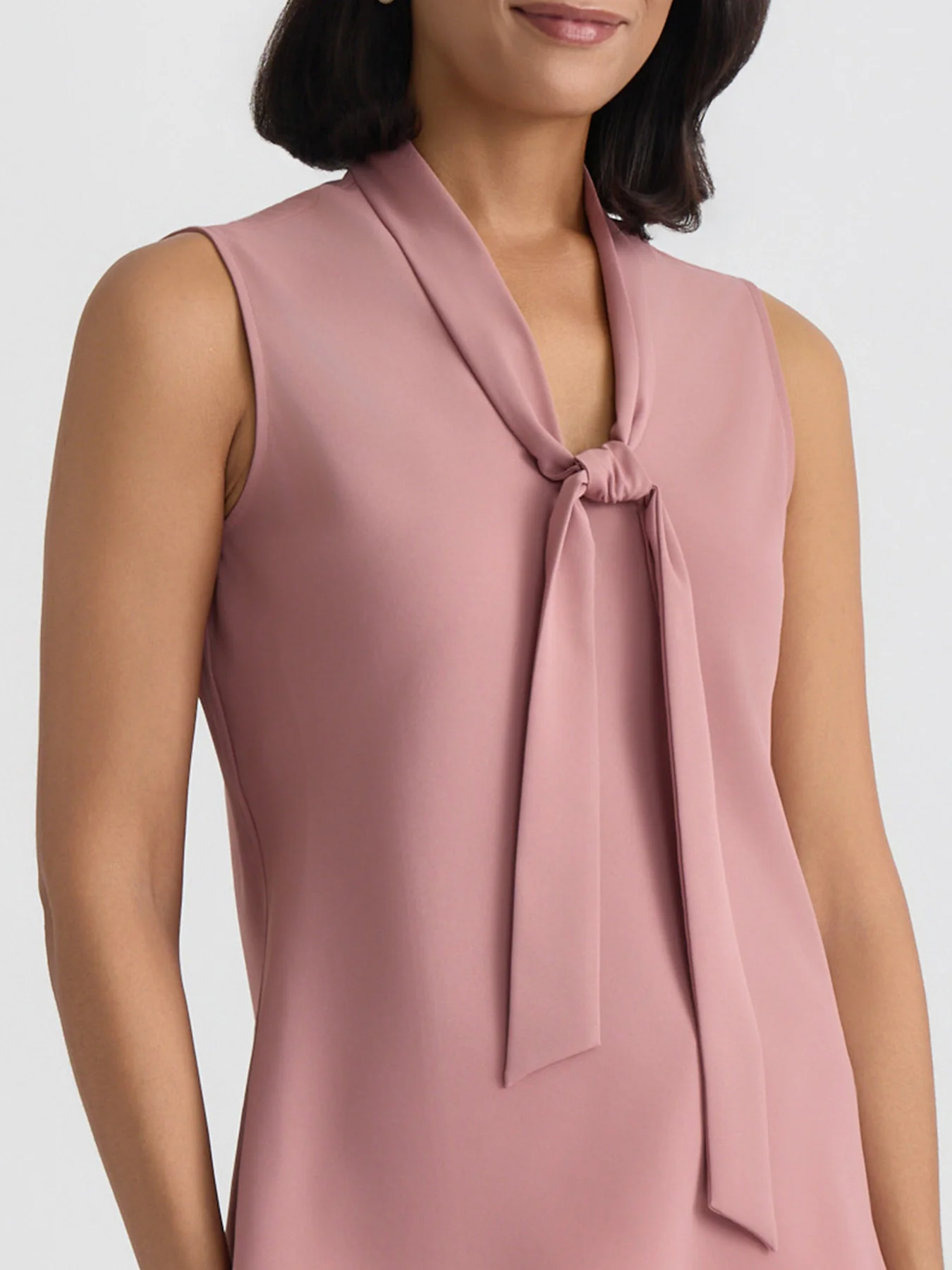 Tie Neck Sleeveless Blouse - Image 4
