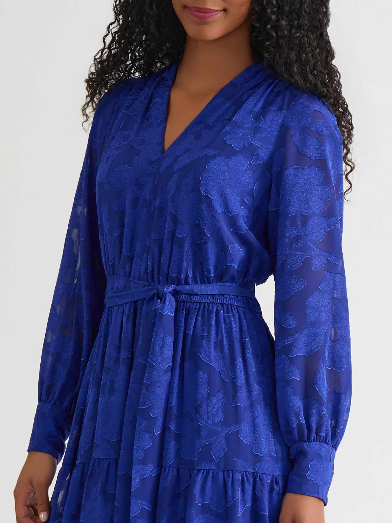 Tiered Burnout Maxi Dress, Royal Signature - Image 3