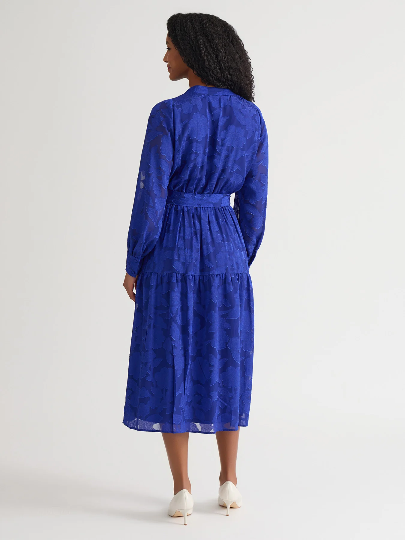 Tiered Burnout Maxi Dress, Royal Signature - Image 4