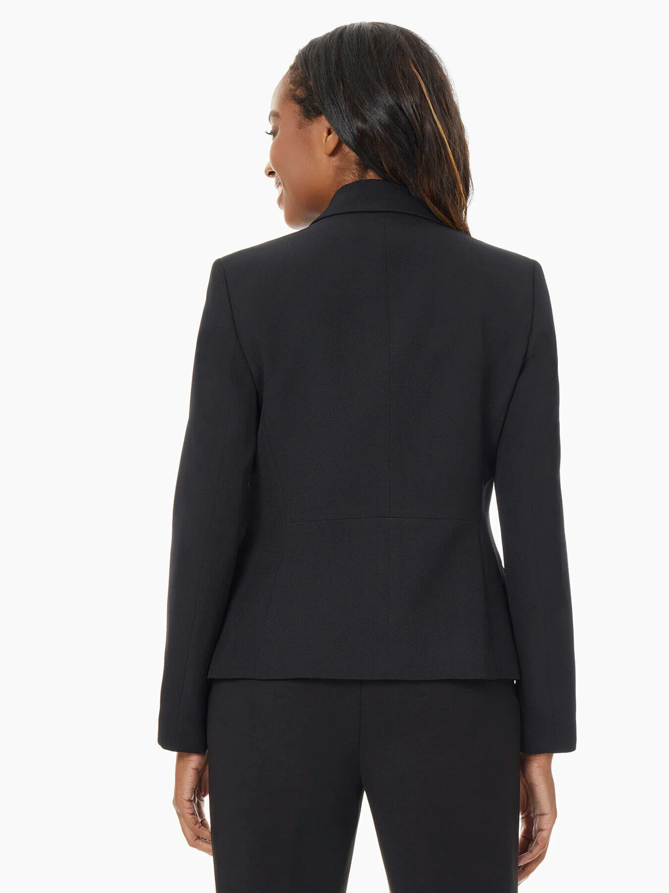 Two Button Blazer, Stretch Crepe - Image 3