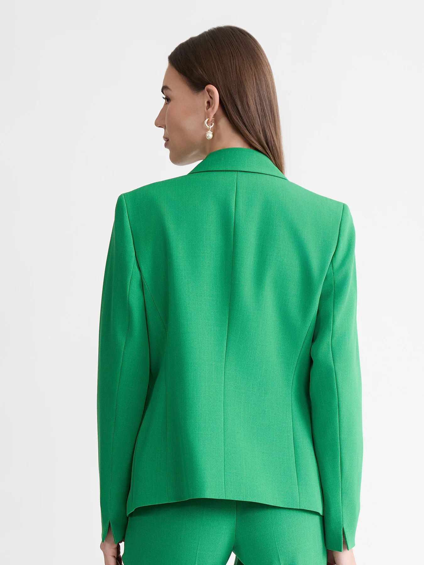 Two Button Blazer, Stretch Crepe - Image 3