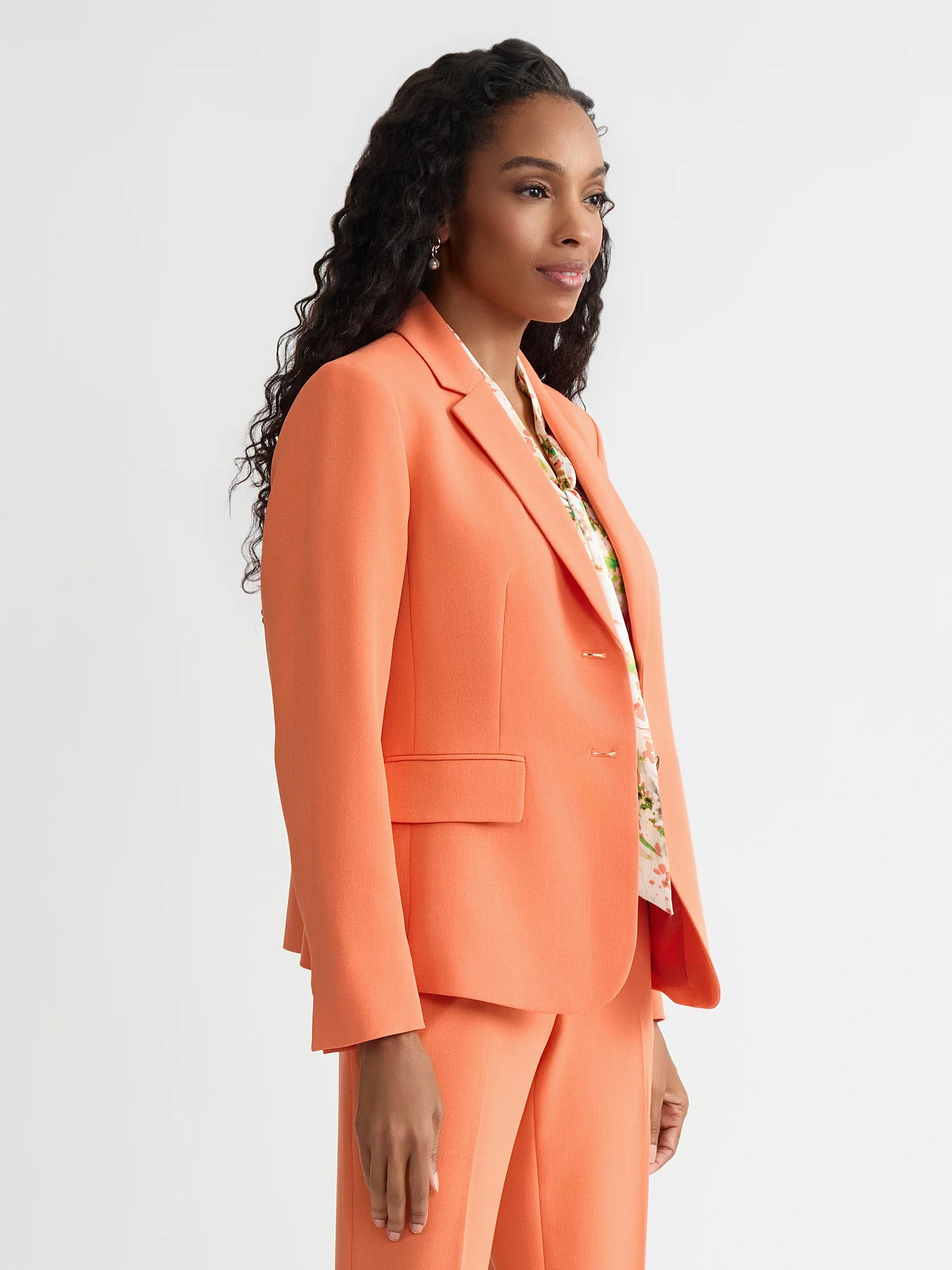 Two Button Blazer, Stretch Crepe - Image 2
