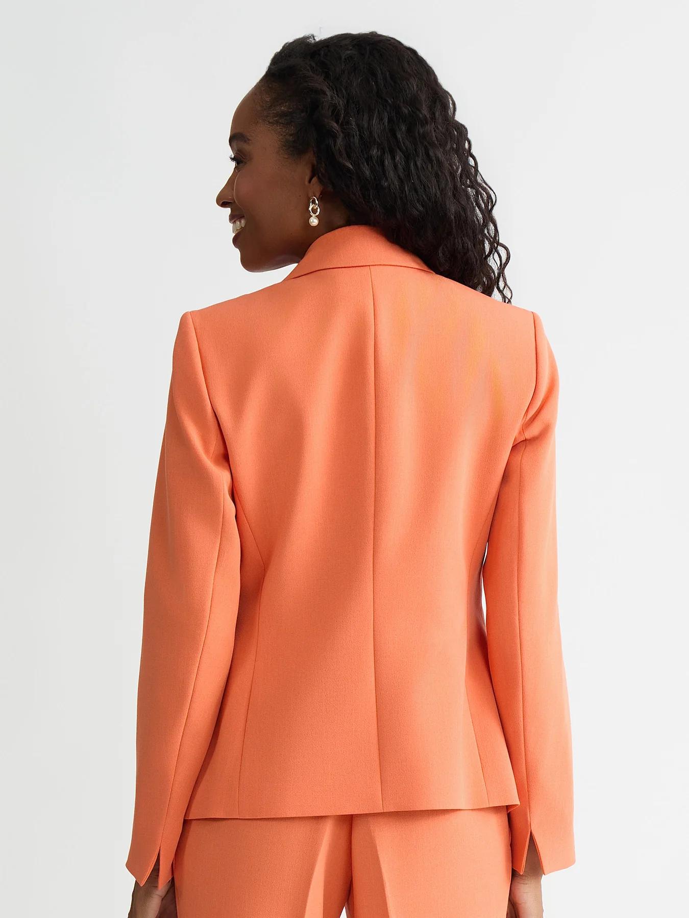 Two Button Blazer, Stretch Crepe - Image 3