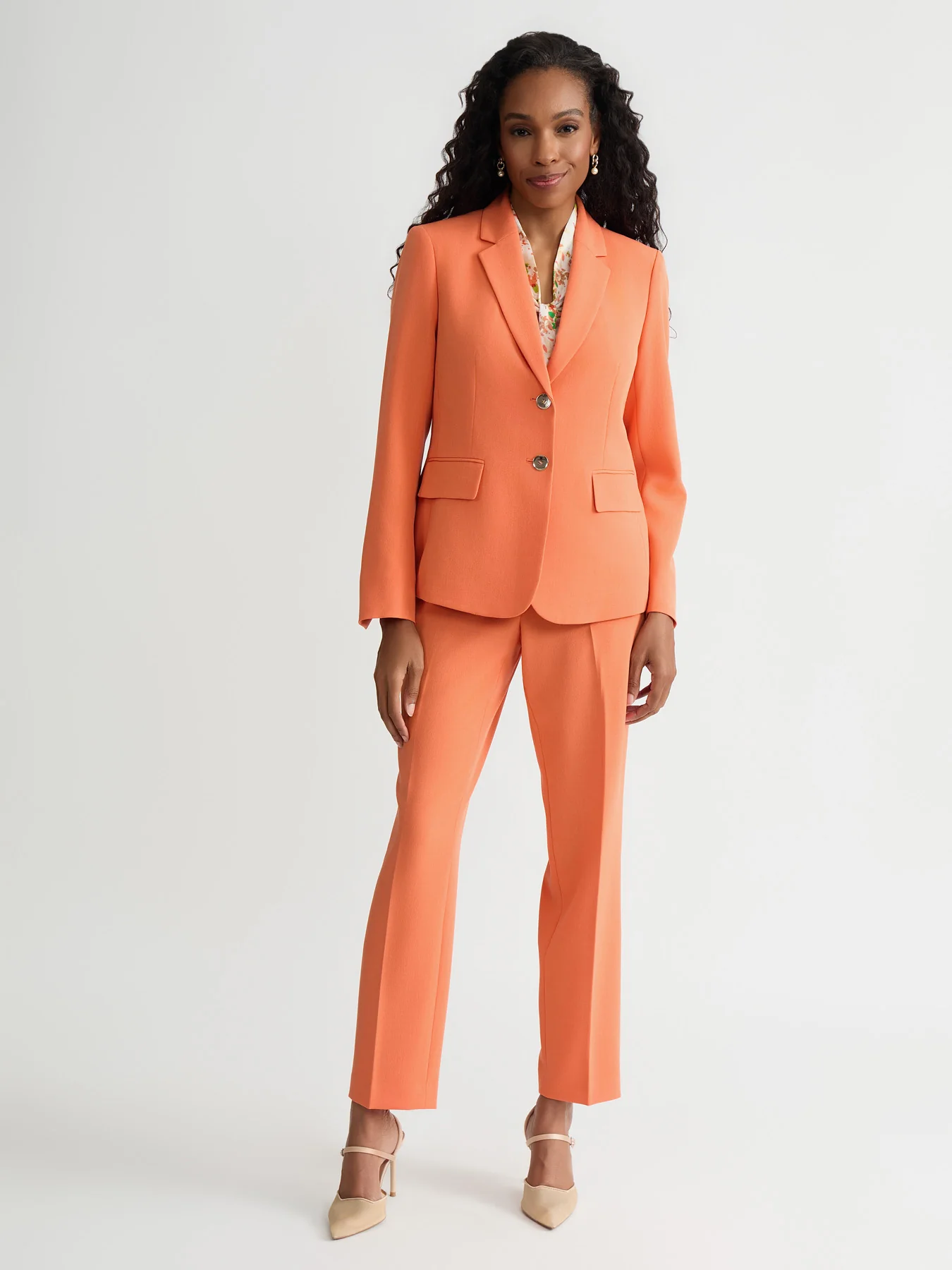 Two Button Blazer, Stretch Crepe - Image 5