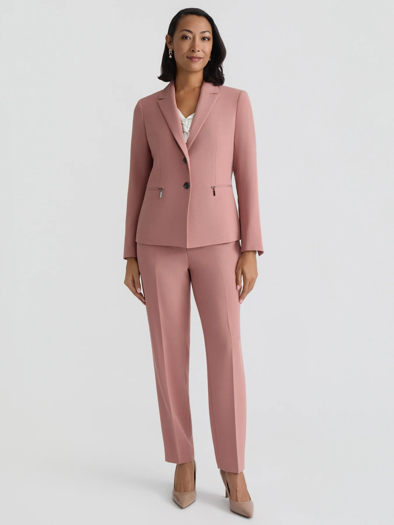 Two Button Blazer, Stretch Crepe - Image 5