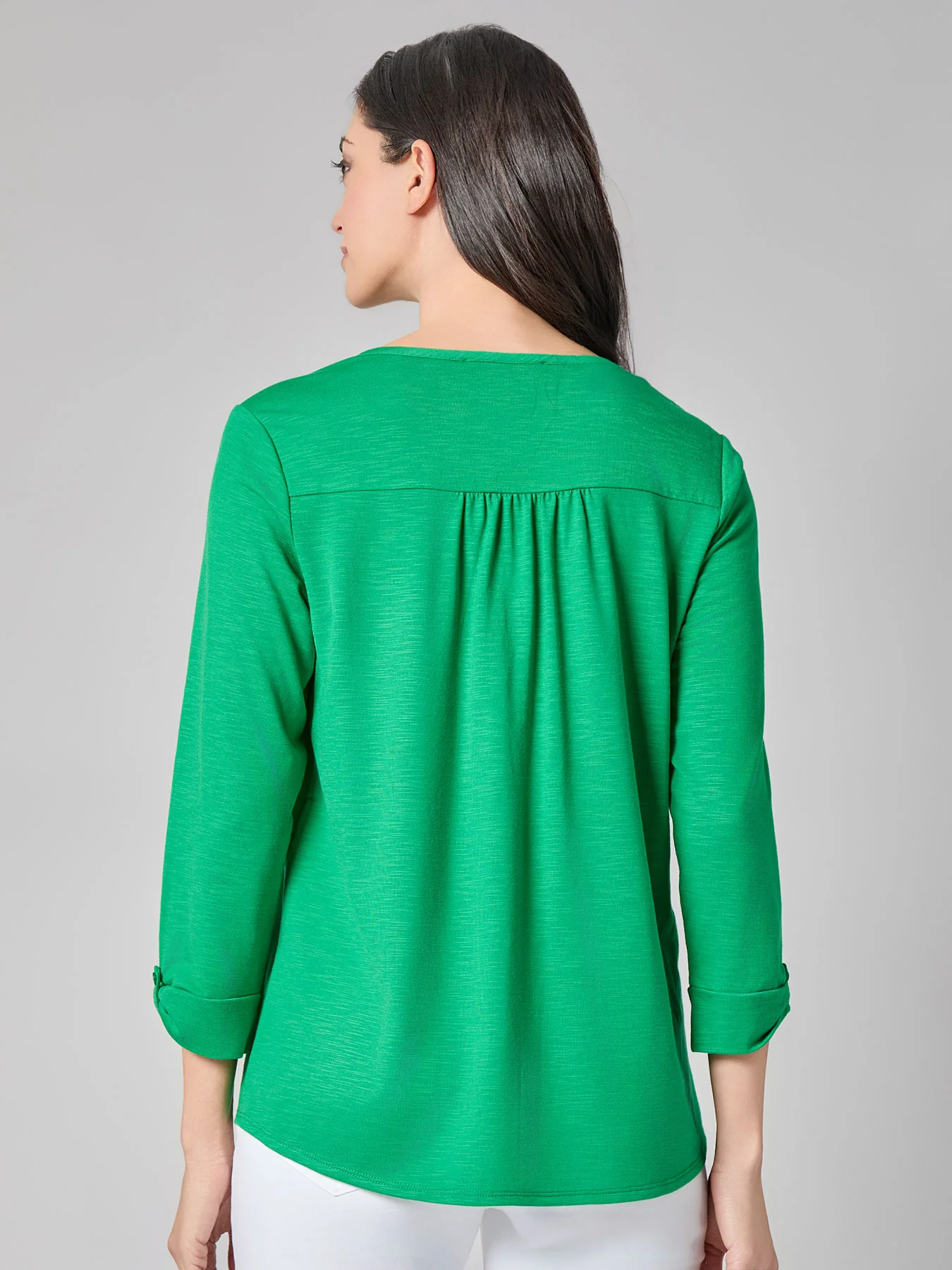 Y-Neck Blouse - Image 3