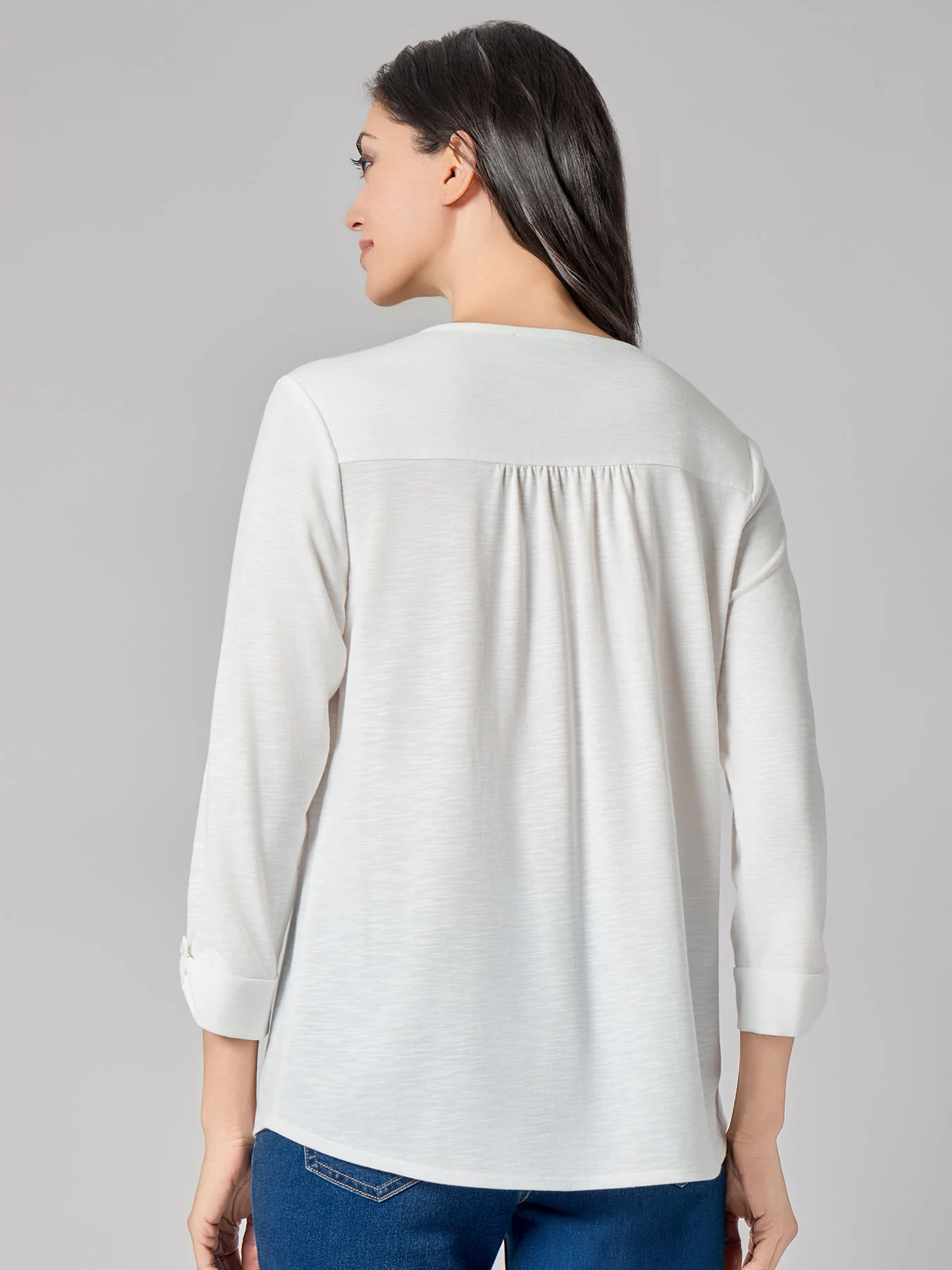 Y-Neck Blouse - Image 3
